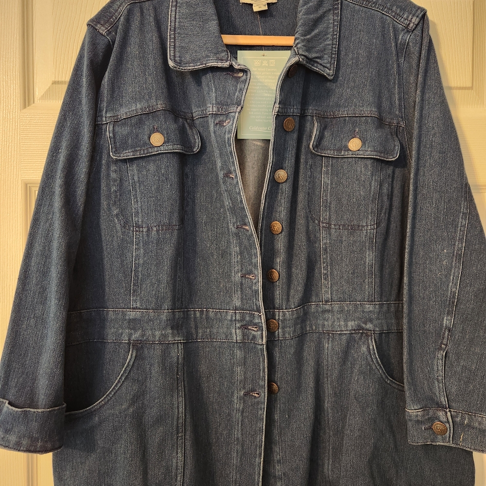 Coldwater Creek 3x Stretch Denim Jean Jacket